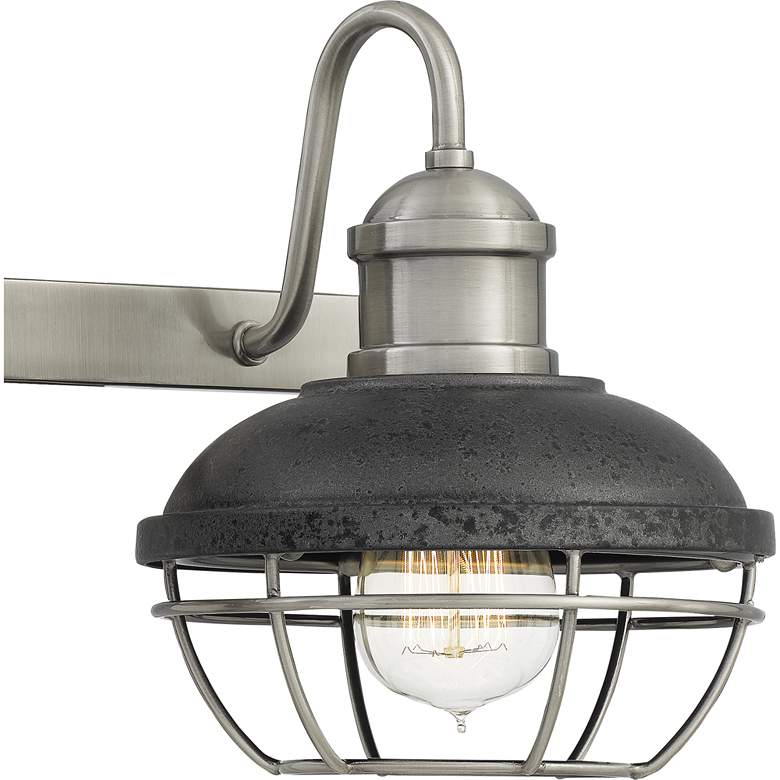Sandpiper 25 inchW Polished Nickel and Iron 3-Light Bath Light more views