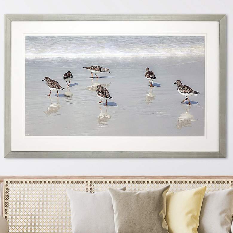 Image 2 Sandpiper Reflections 52" Wide Rectangular Framed Wall Art