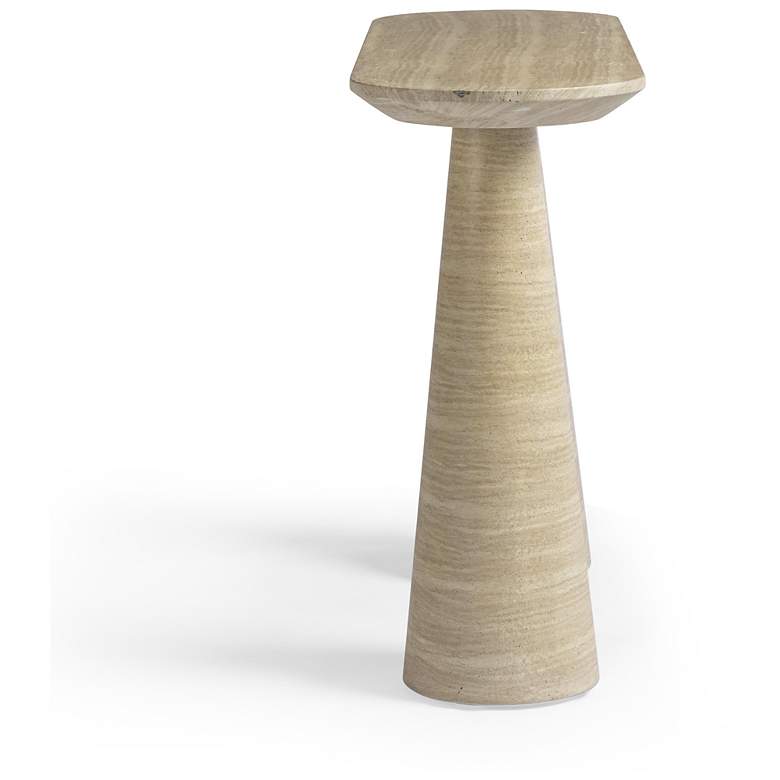 Image 4 Sandra Faux Travertine Indoor/Outdoor Console Table more views