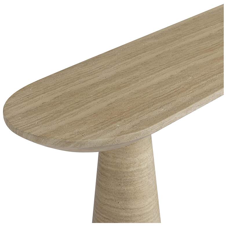 Image 5 Sandra Faux Travertine Indoor/Outdoor Console Table more views