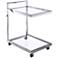 Sandra Stainless Steel and Clear Glass Side Table