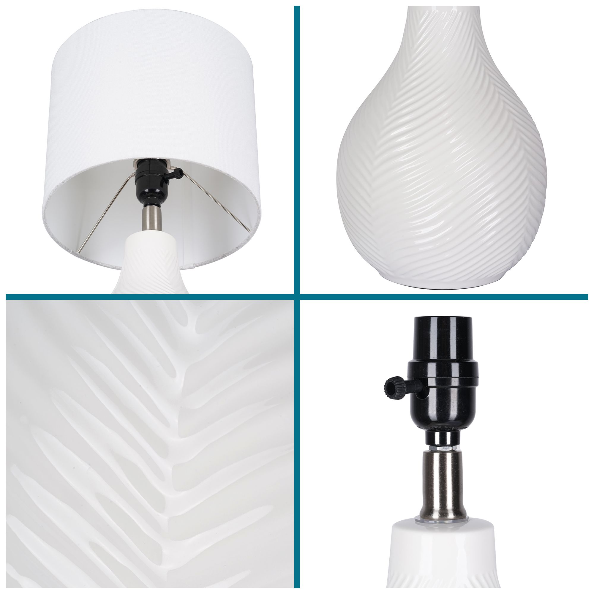 Sandrift 18.75" High White Ceramic Table Lamp