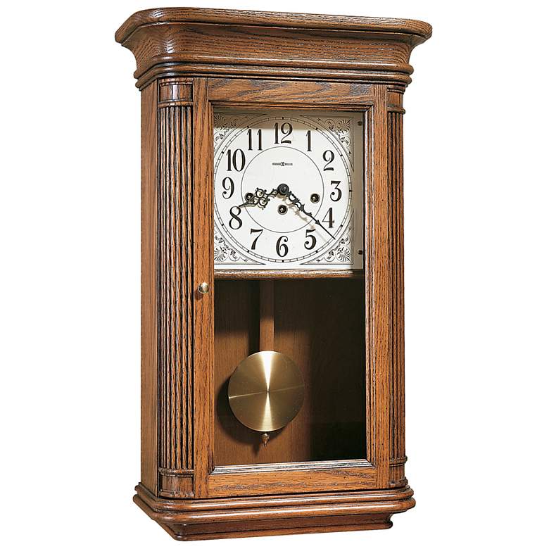 Image 1 Sandringham 24" Key Wound Pendulum Chiming Wall Clock