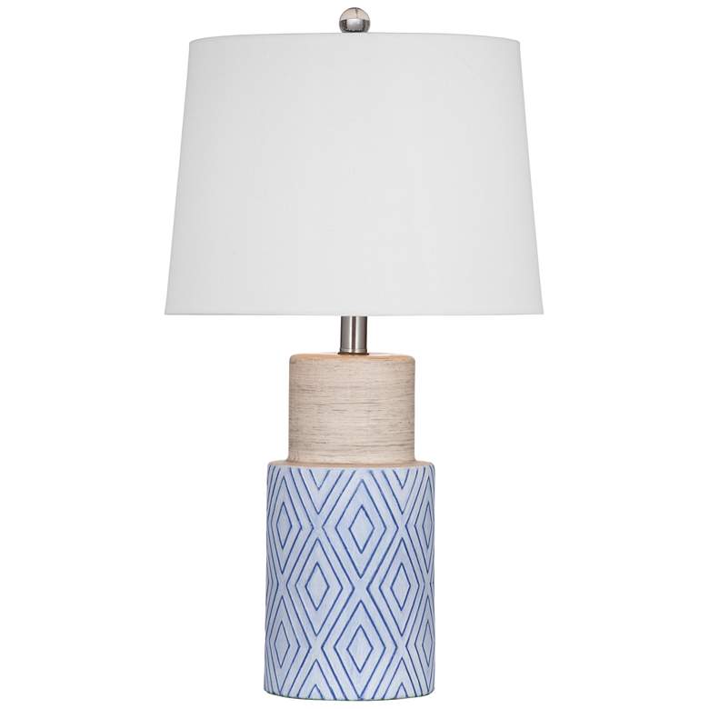 Image 1 Sands 24 inch Transitional Styled Blue Table Lamp