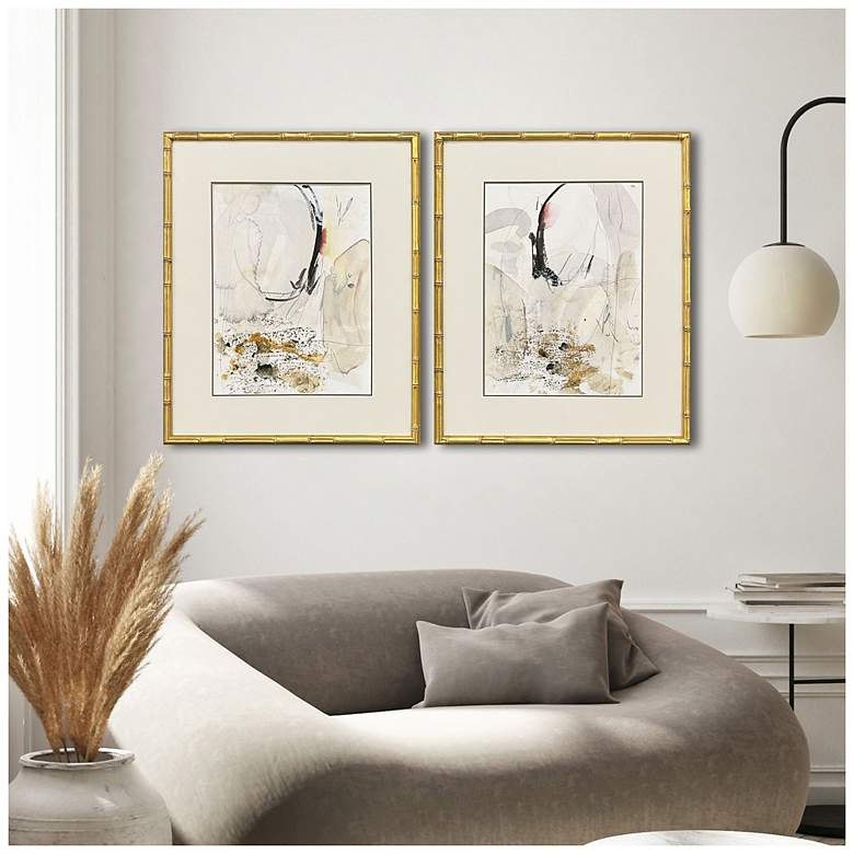 Image 4 Sands and Sediments 19"W x 23"H Contemporary Framed Art Set of 2 more views