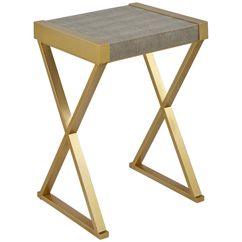 Image 2 Sands Point 16 inch Wide Gray and Gold Accent Table