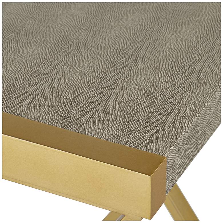 Image 3 Sands Point 16" Wide Gray and Gold Accent Table more views