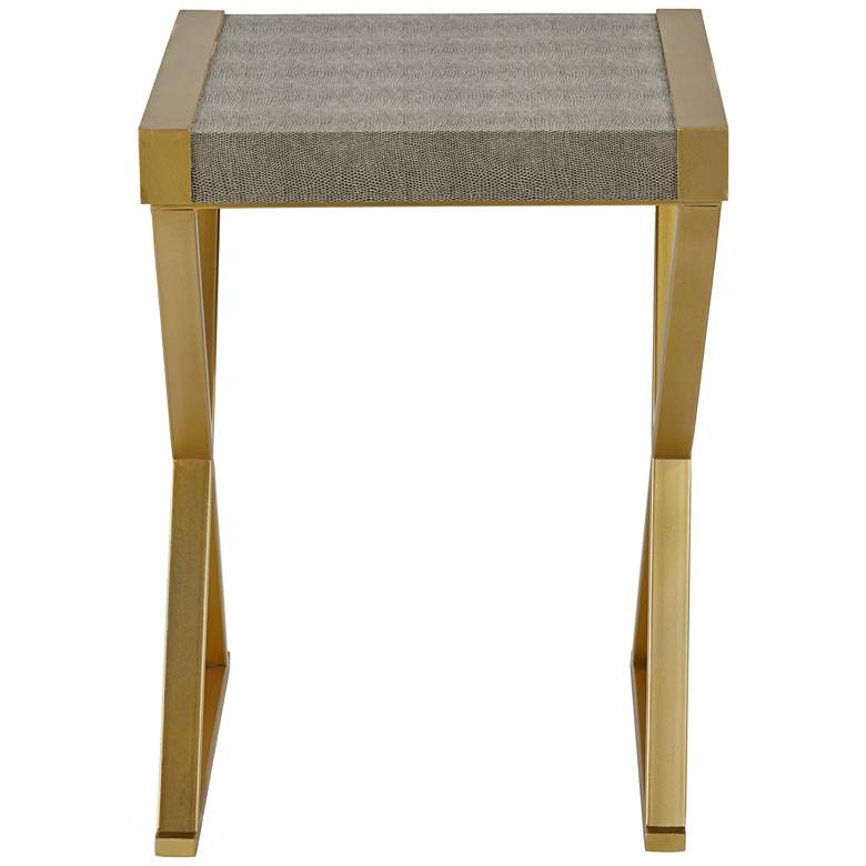 Image 6 Sands Point 16" Wide Gray and Gold Accent Table more views