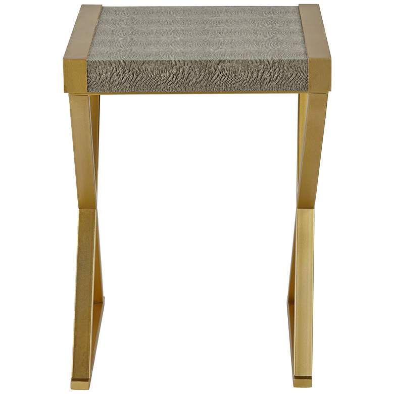 Image 6 Sands Point 16" Wide Gray and Gold Accent Table more views