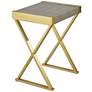 Sands Point 16" Wide Gray and Gold Accent Table in scene