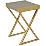Sands Point 16" Wide Gray and Gold Accent Table in scene