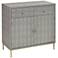 Sands Point 32" Wide Gray and Gold 2-Drawer Modern Cabinet
