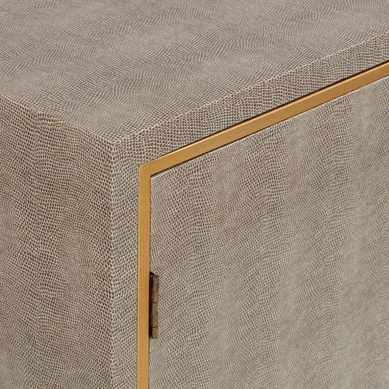Image 4 Sands Point 35 1/2 inch Wide Gray Shagreen 2-Door Accent Cabinet more views