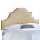 Sandstone Linen Nail Button High Arch Notched Headboard