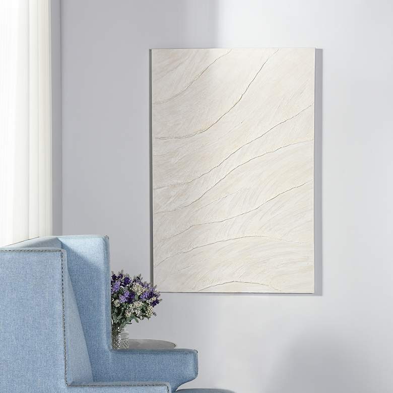 Image 1 Sandstorm I 31.5" x 47.2" Textured Off-White Hand Painted Canvas