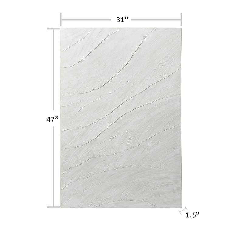 Image 7 Sandstorm I 31.5" x 47.2" Textured Off-White Hand Painted Canvas more views
