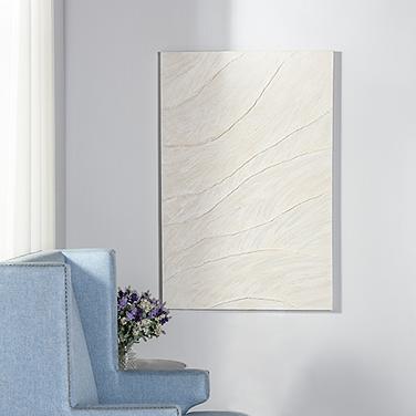 Sandstorm I 31.5" x 47.2" Textured Off-White Hand Painted Canvas