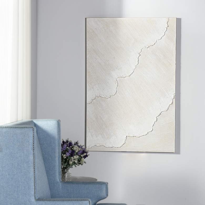 Image 1 Sandstorm II 31.5" x 47.2" Textured Off-White Hand Painted Canvas