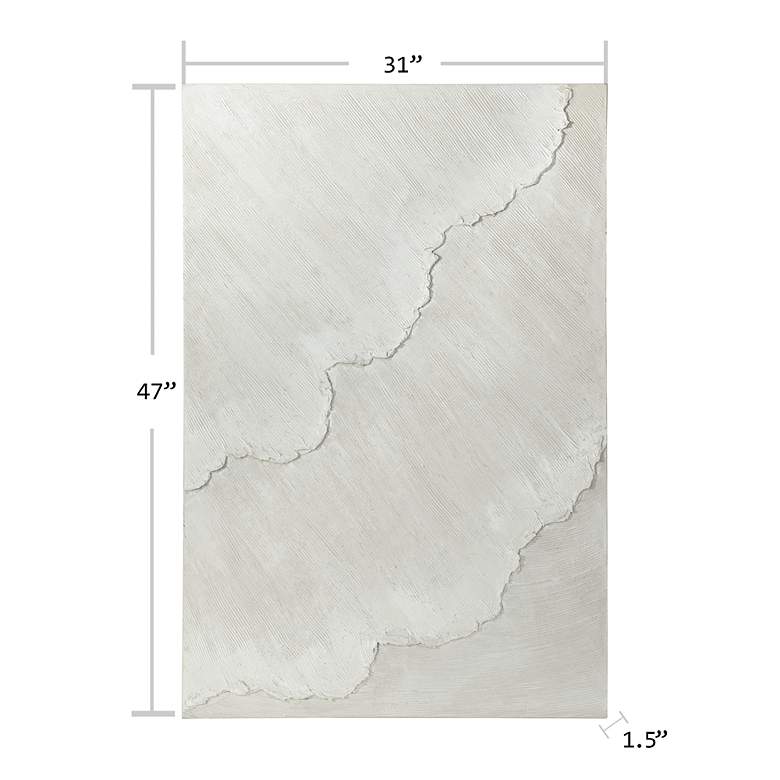 Image 7 Sandstorm II 31.5" x 47.2" Textured Off-White Hand Painted Canvas more views