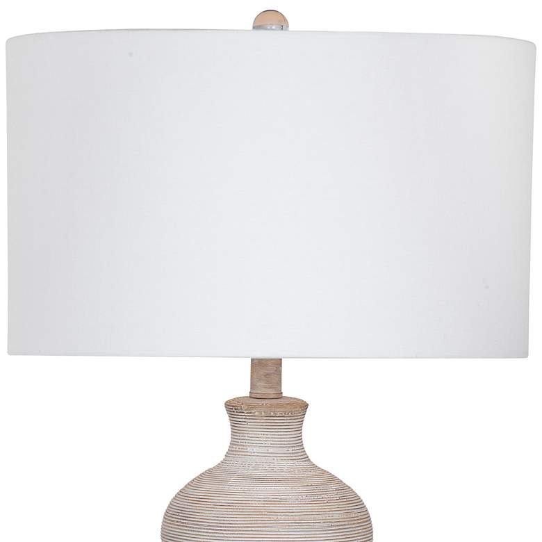 Image 3 Sandy 29" Boho Styled White Table Lamp more views