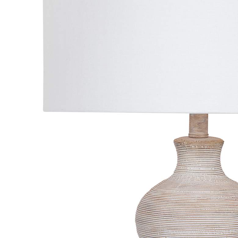 Image 3 Sandy 29 inch Boho Styled White Table Lamp more views
