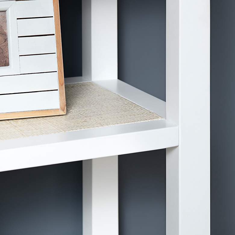 Image 5 Sandy Shores 42" Wide White and Sandy 2-Door 4-Shelf Etagere more views