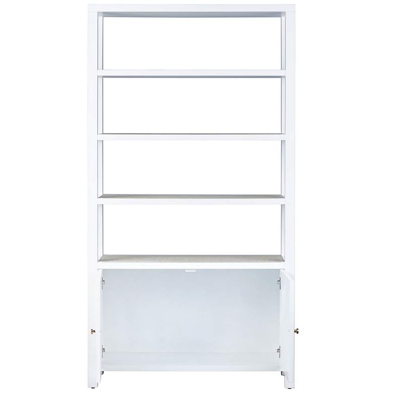 Image 7 Sandy Shores 42" Wide White and Sandy 2-Door 4-Shelf Etagere more views
