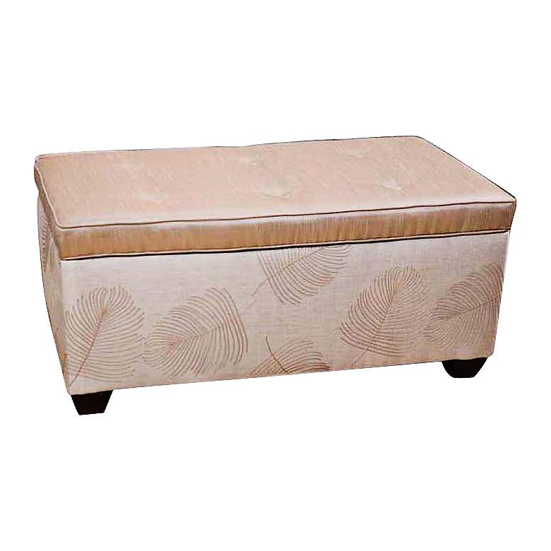 Image 1 Sandy Wilson Organic Floral Embroidered Storage Bench