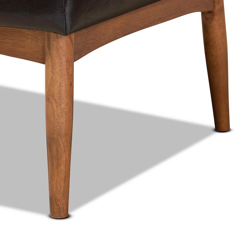 Image 4 Sanford Dark Brown Faux Leather 5-Piece Dining Nook Set more views