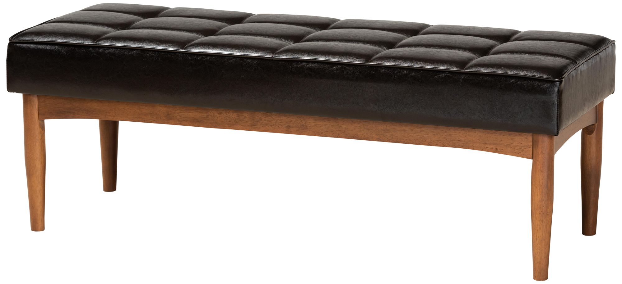 Sanford Dark Brown Faux Leather 5-Piece Dining Nook Set in scene