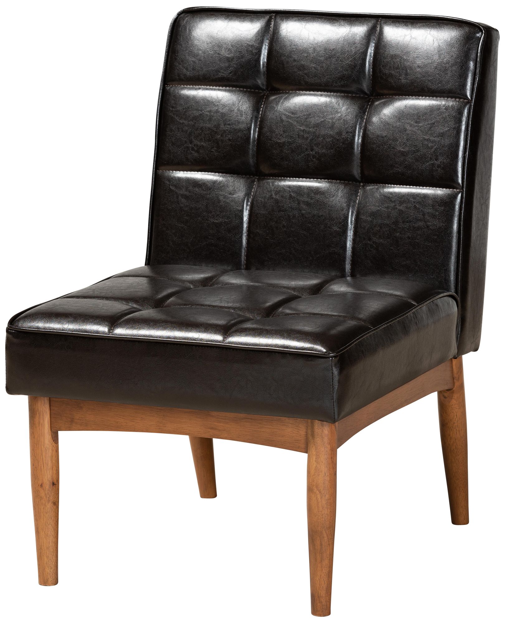 Sanford Dark Brown Faux Leather 5-Piece Dining Nook Set in scene