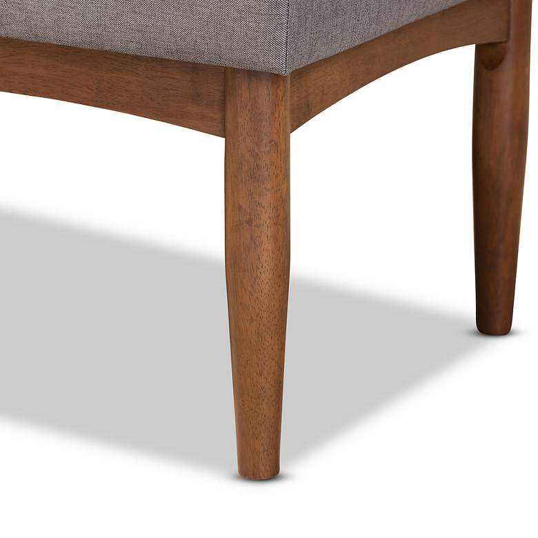 Image 4 Sanford Gray Fabric and Wood 3-Piece Dining Nook Set more views