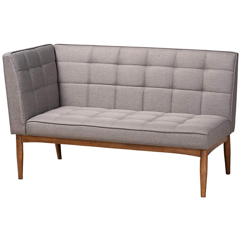 Image 7 Sanford Gray Fabric and Wood 3-Piece Dining Nook Set more views