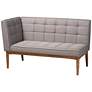 Sanford Gray Fabric Tufted 2-Piece Dining Nook Banquette Set in scene
