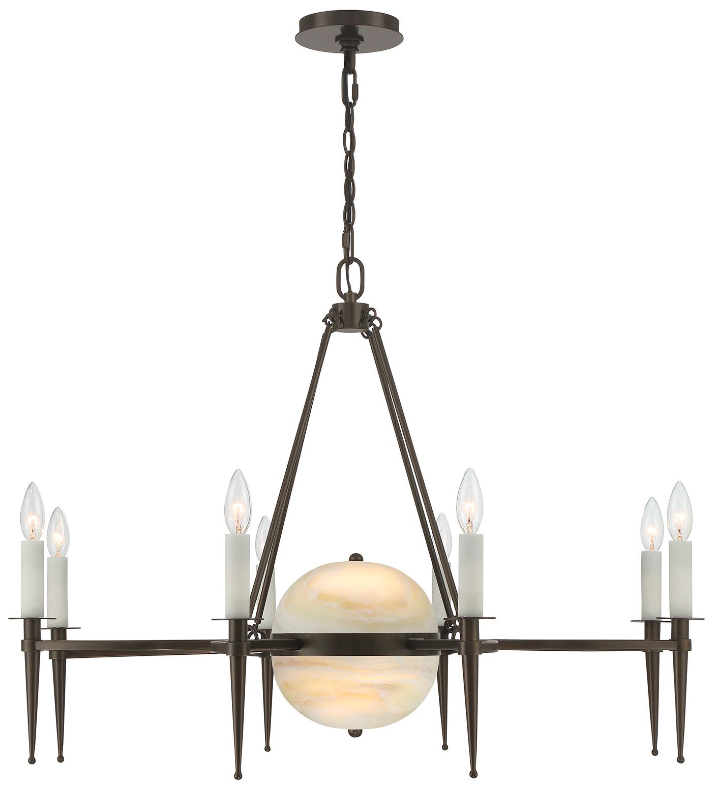 Image 2 Sanger 10-Light Chandelier in Mediterranean Bronze by Dann Foley