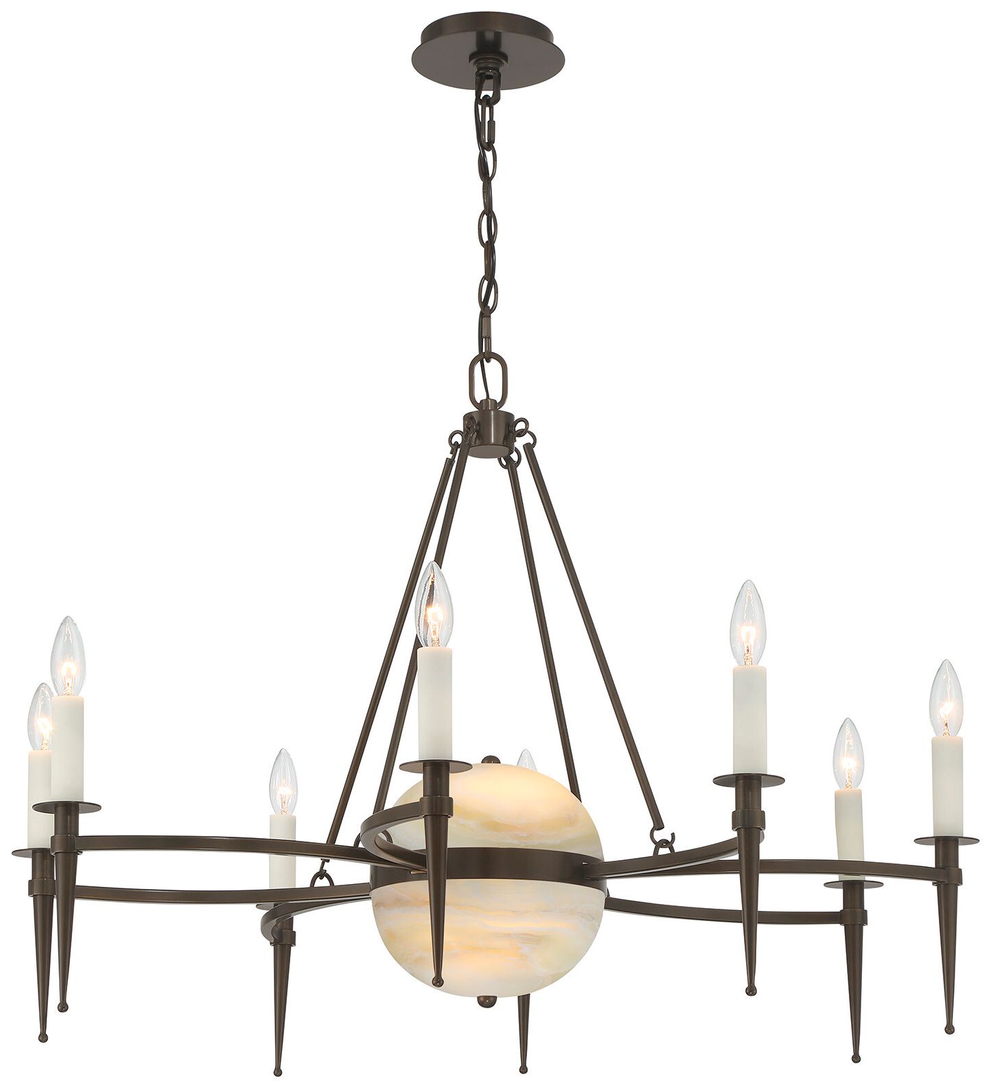 Sanger 10-Light Chandelier in Mediterranean Bronze by Dann Foley