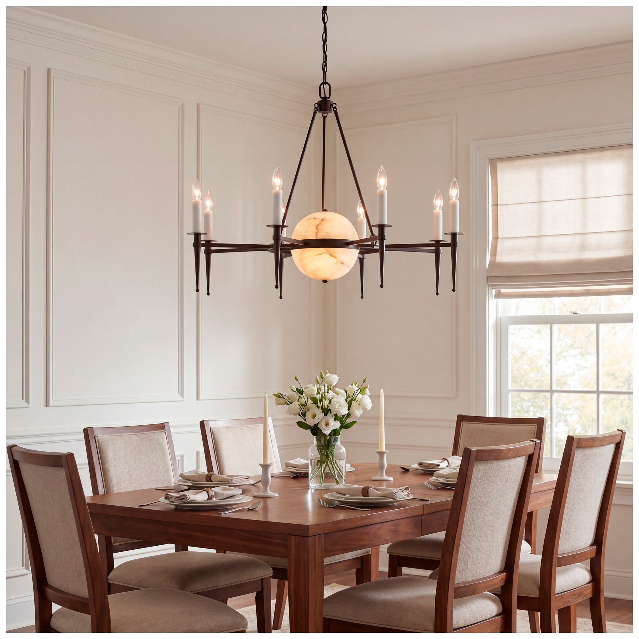Sanger 10-Light Chandelier in Mediterranean Bronze by Dann Foley