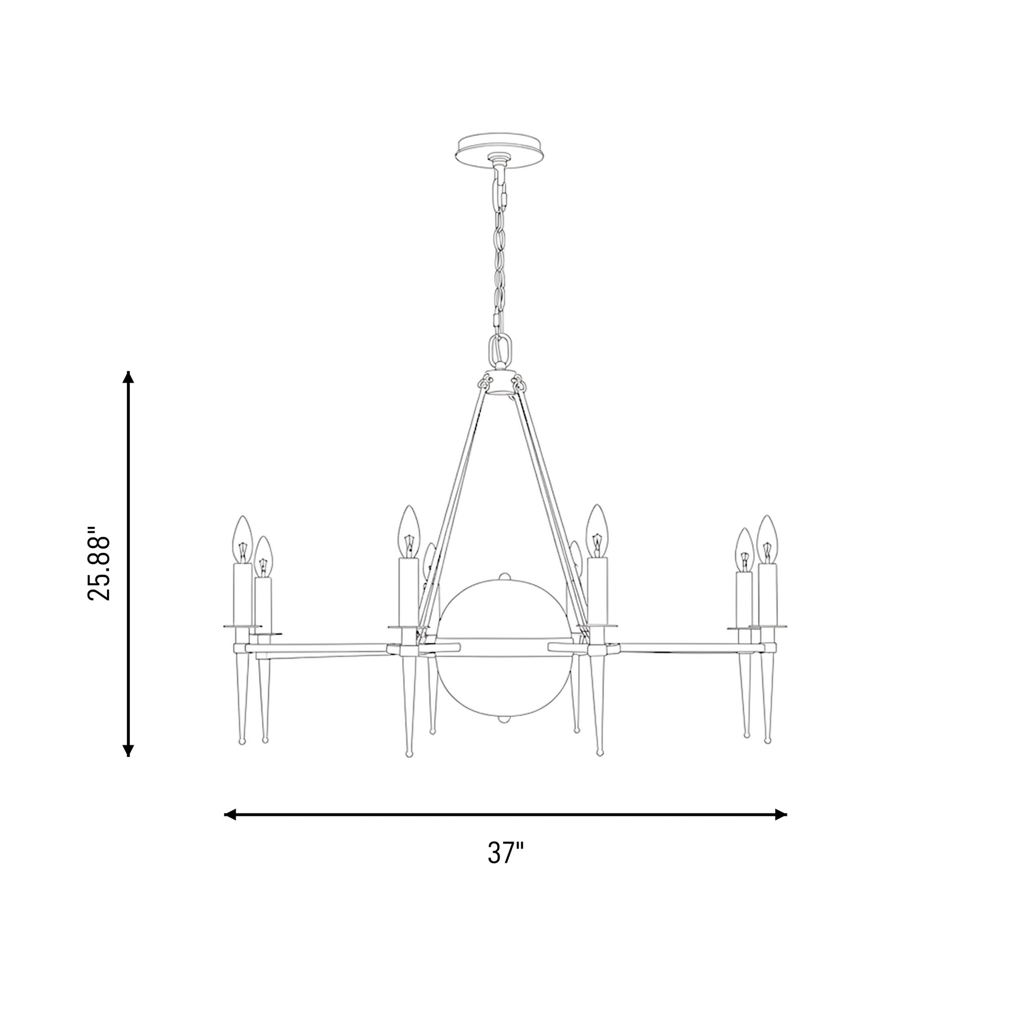 Sanger 10-Light Chandelier in Mediterranean Bronze by Dann Foley