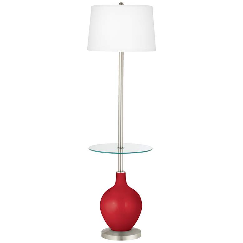 Image 1 Sangria Metallic Ovo Tray Table Floor Lamp