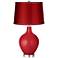 Sangria Metallic - Satin Red Shade Ovo Table Lamp