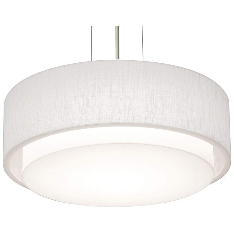 Image 1 Sanibel 16 inch Pendant - Linen White Shade