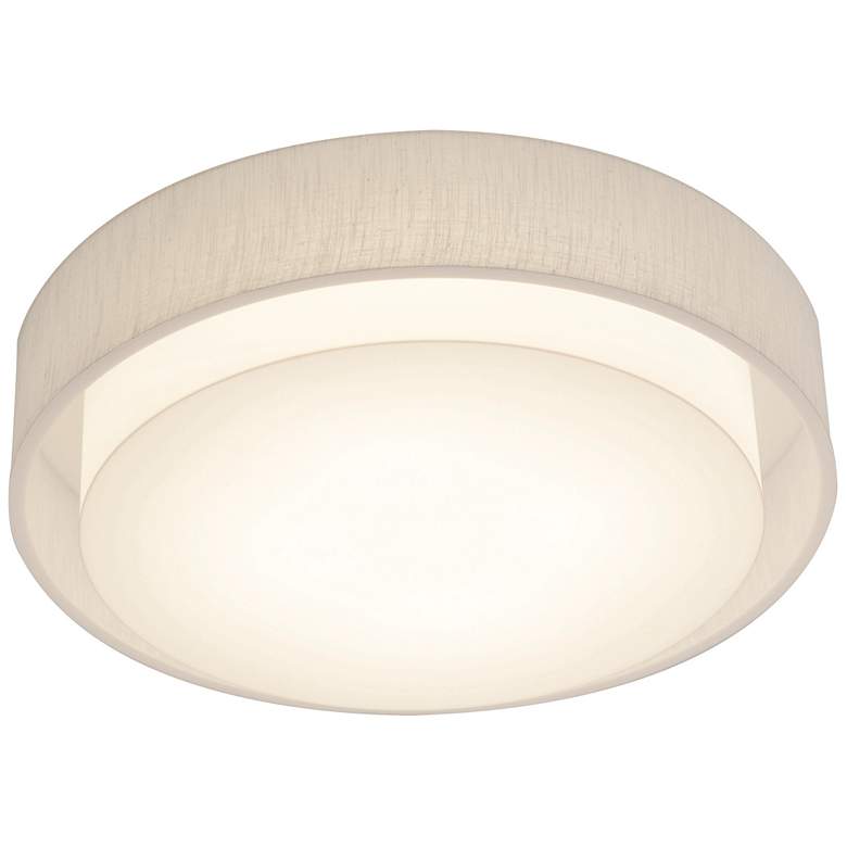 Image 1 Sanibel 18" LED Ceiling - White Finish Linen White Shade