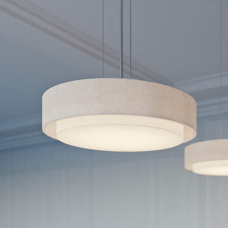 Image 1 Sanibel 18" Pendant - Linen White Shade