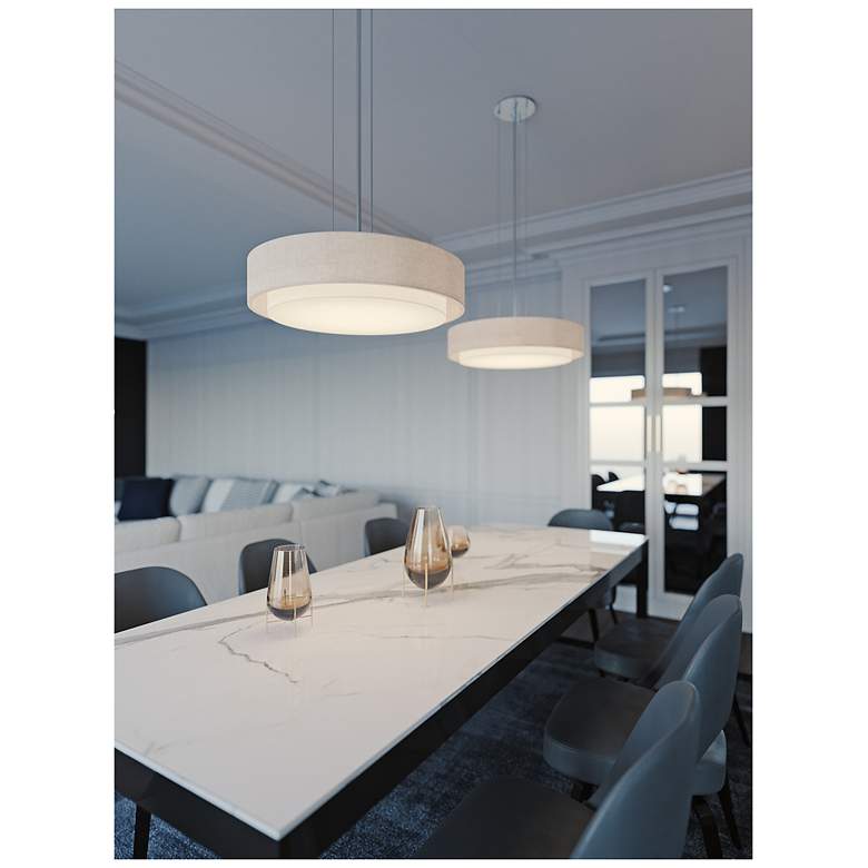 Image 4 Sanibel 18" Pendant - Linen White Shade more views