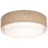 Sanibel 18" Wide Jute Double Layer Drum Ceiling Light