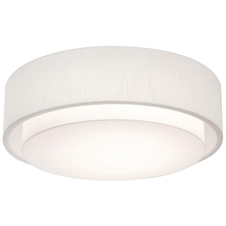 Image 1 Sanibel 18" Wide White Double Layer Drum Ceiling Light