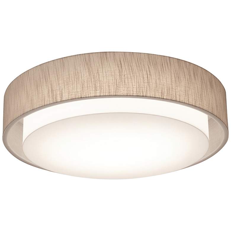 Image 1 Sanibel 23 1/4" Wide Jute Double Layer Drum Ceiling Light