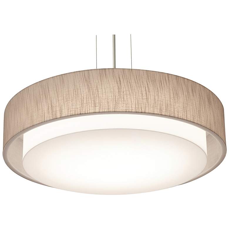 Image 2 Sanibel 23 1/4" Wide Satin Nickel Drum Pendant Light