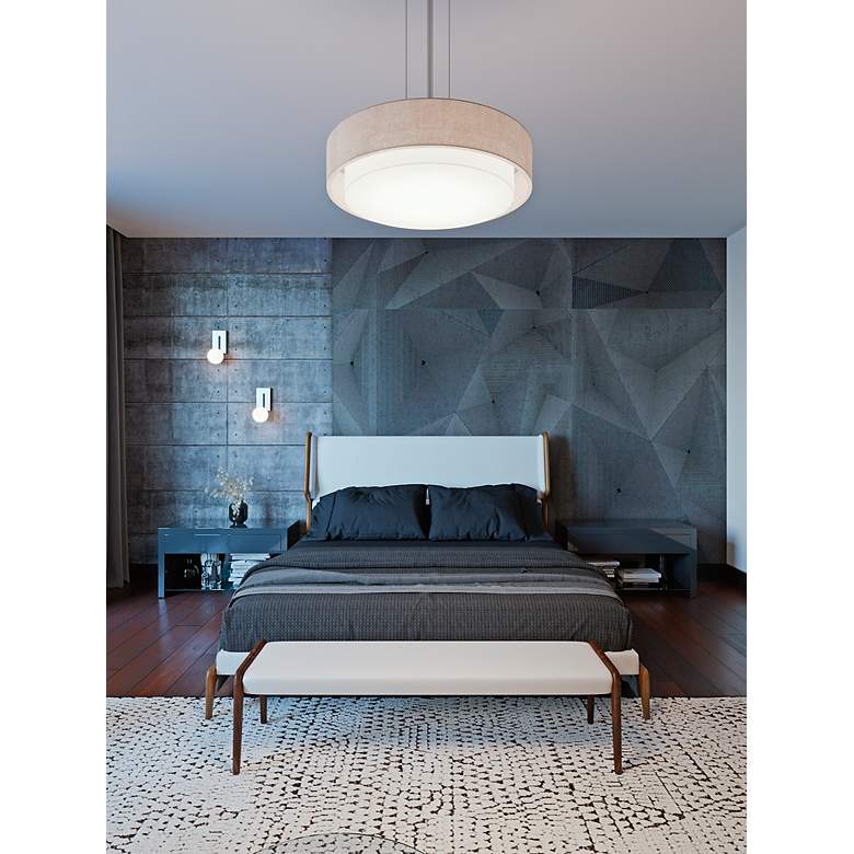 Image 5 Sanibel 23 1/4" Wide Satin Nickel Drum Pendant Light more views
