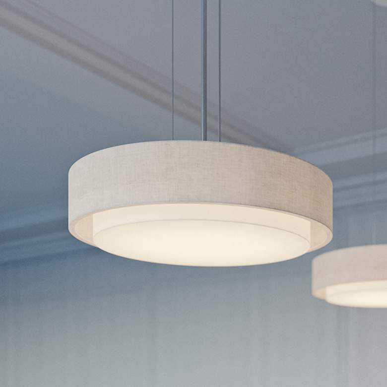 Image 1 Sanibel 23" Pendant - Linen White Shade